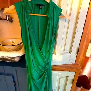Green Draped Dress